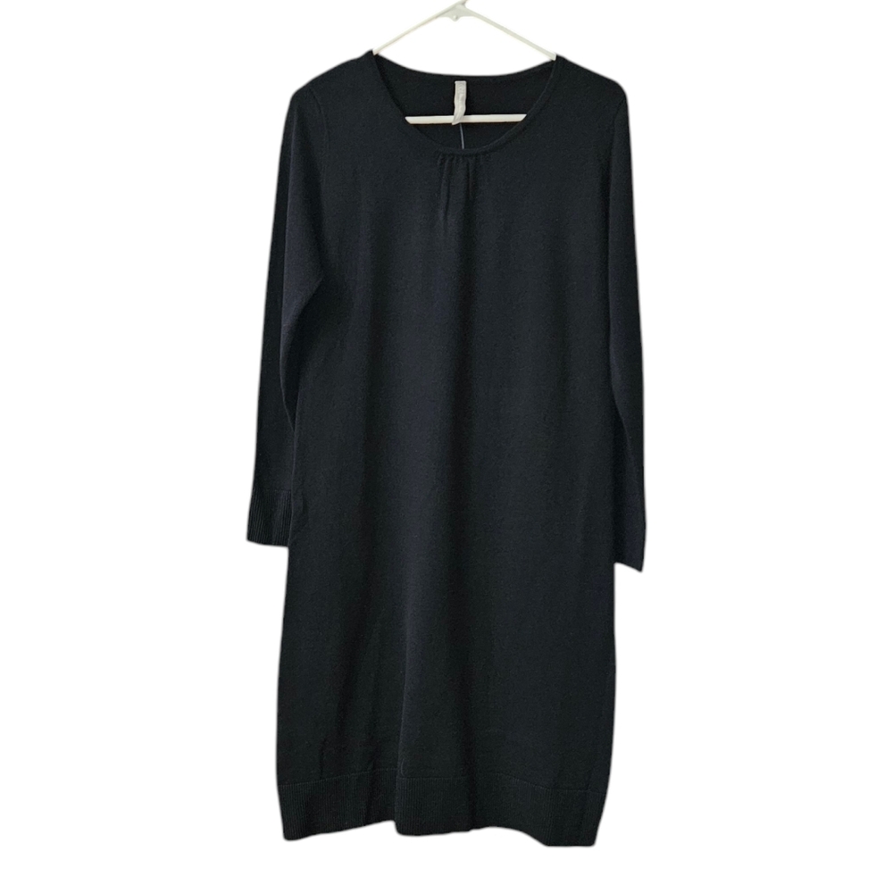 Hanna Andersson Women's Knit Dress Size Petite Small NEW Black Long Sleeve